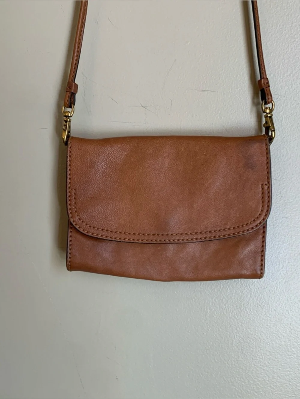 frye crossbody purse handbag leather Tan Mini - Picture 1 of 11